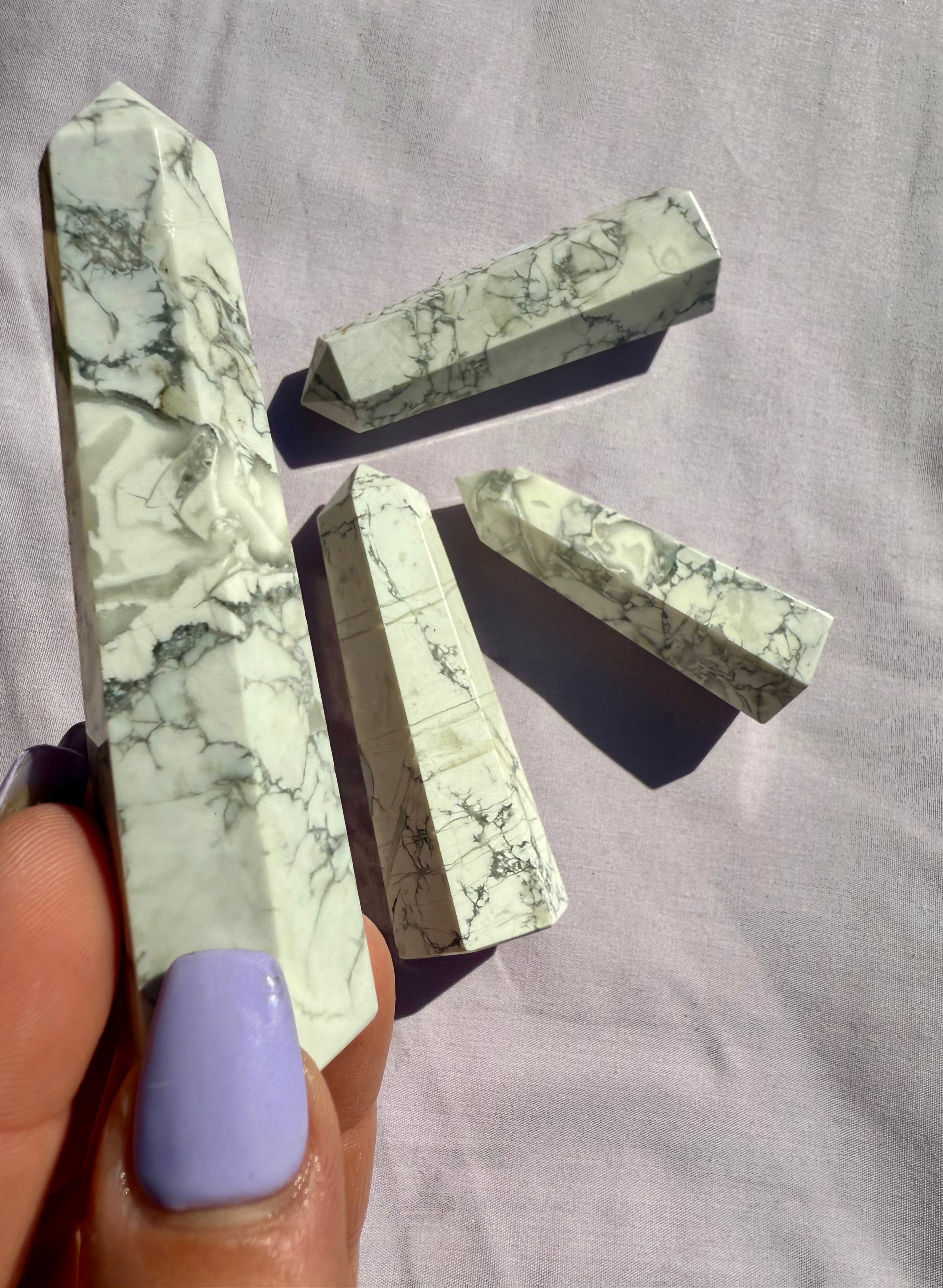 Howlite Tower | Intuitively Selected