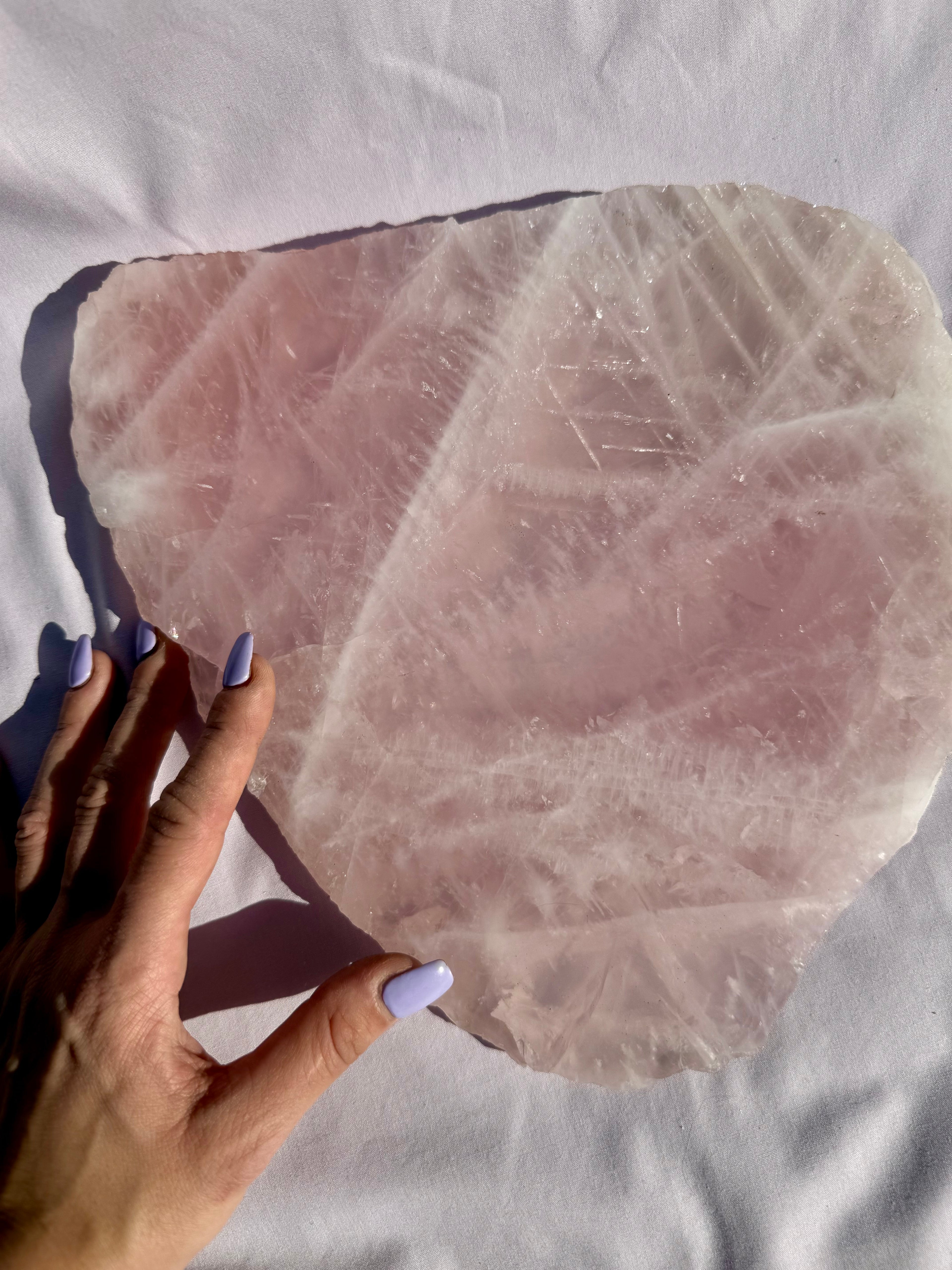 Large Rose Quartz Slab