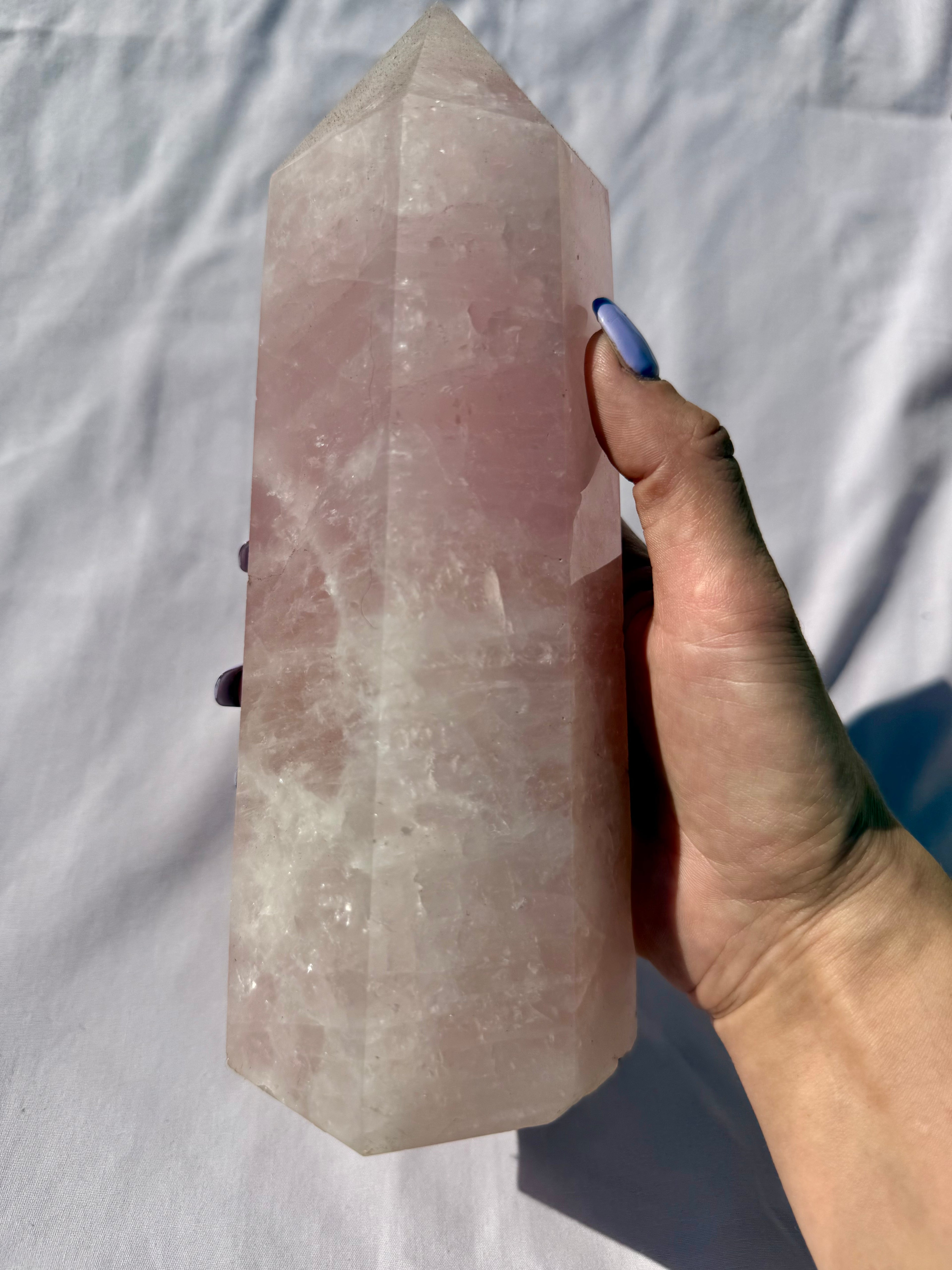 Large Rose Quartz Tower