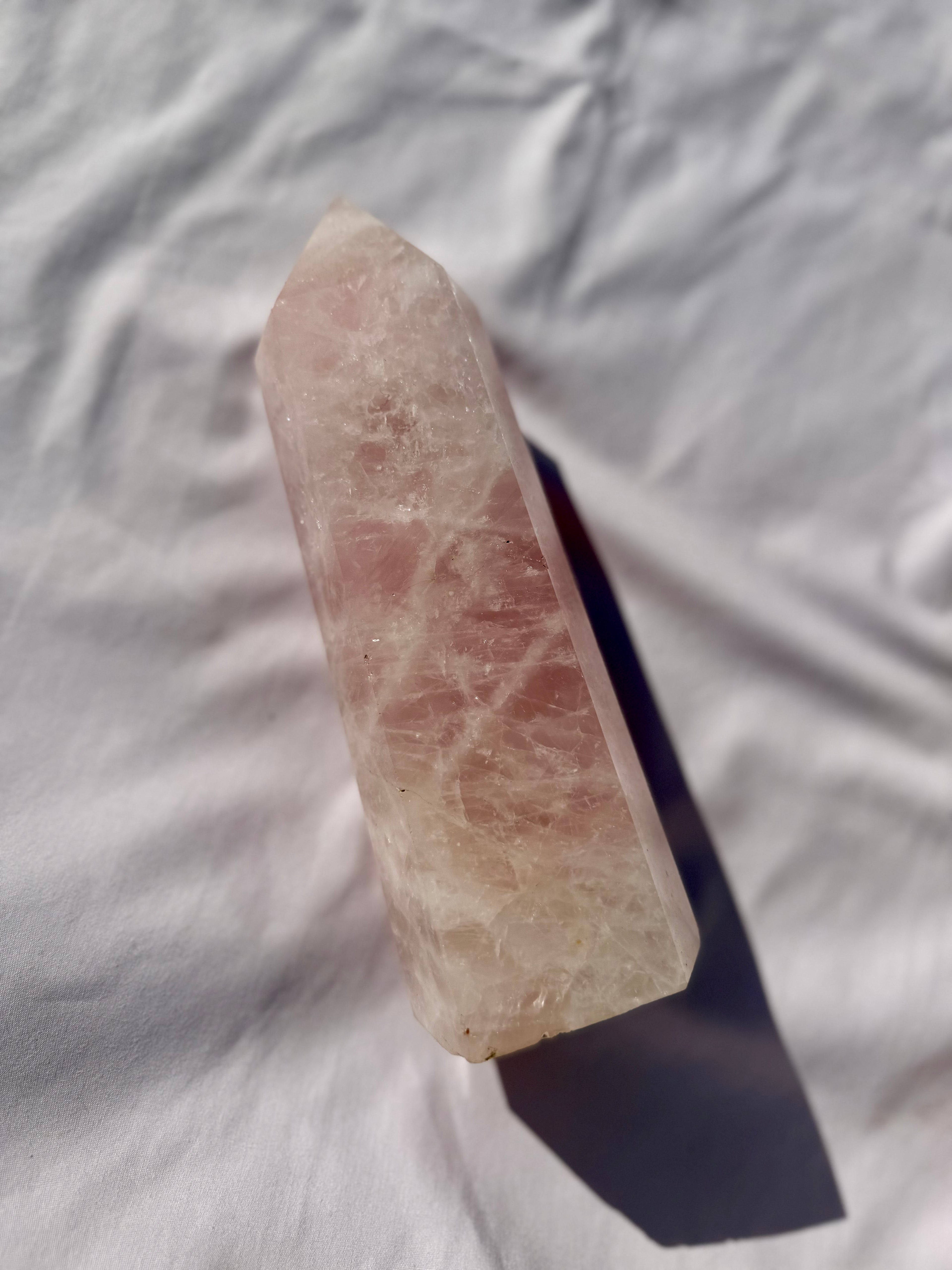 Large Rose Quartz Tower