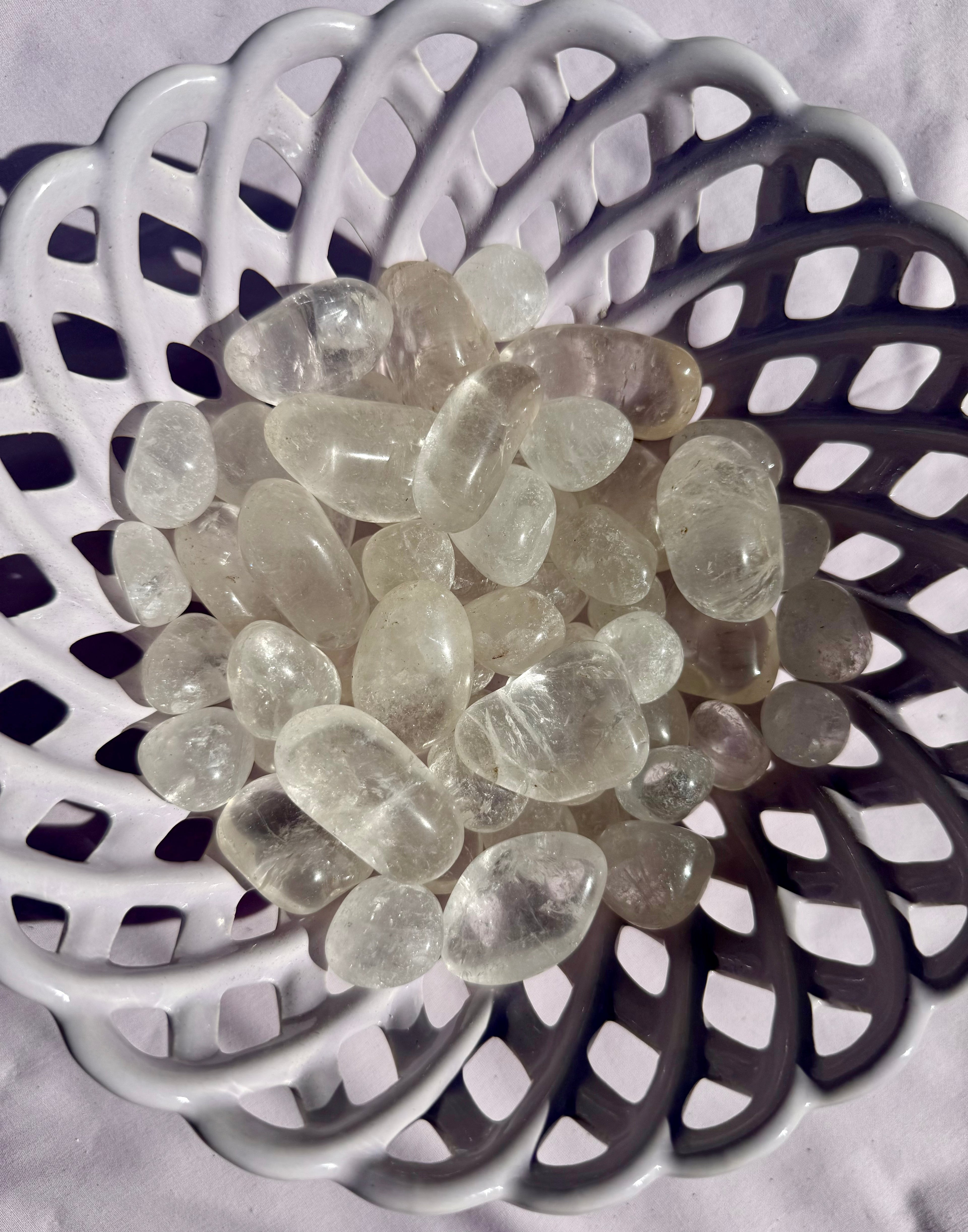 Mini Clear Quartz Tumbled Stone | Healing & Clarity