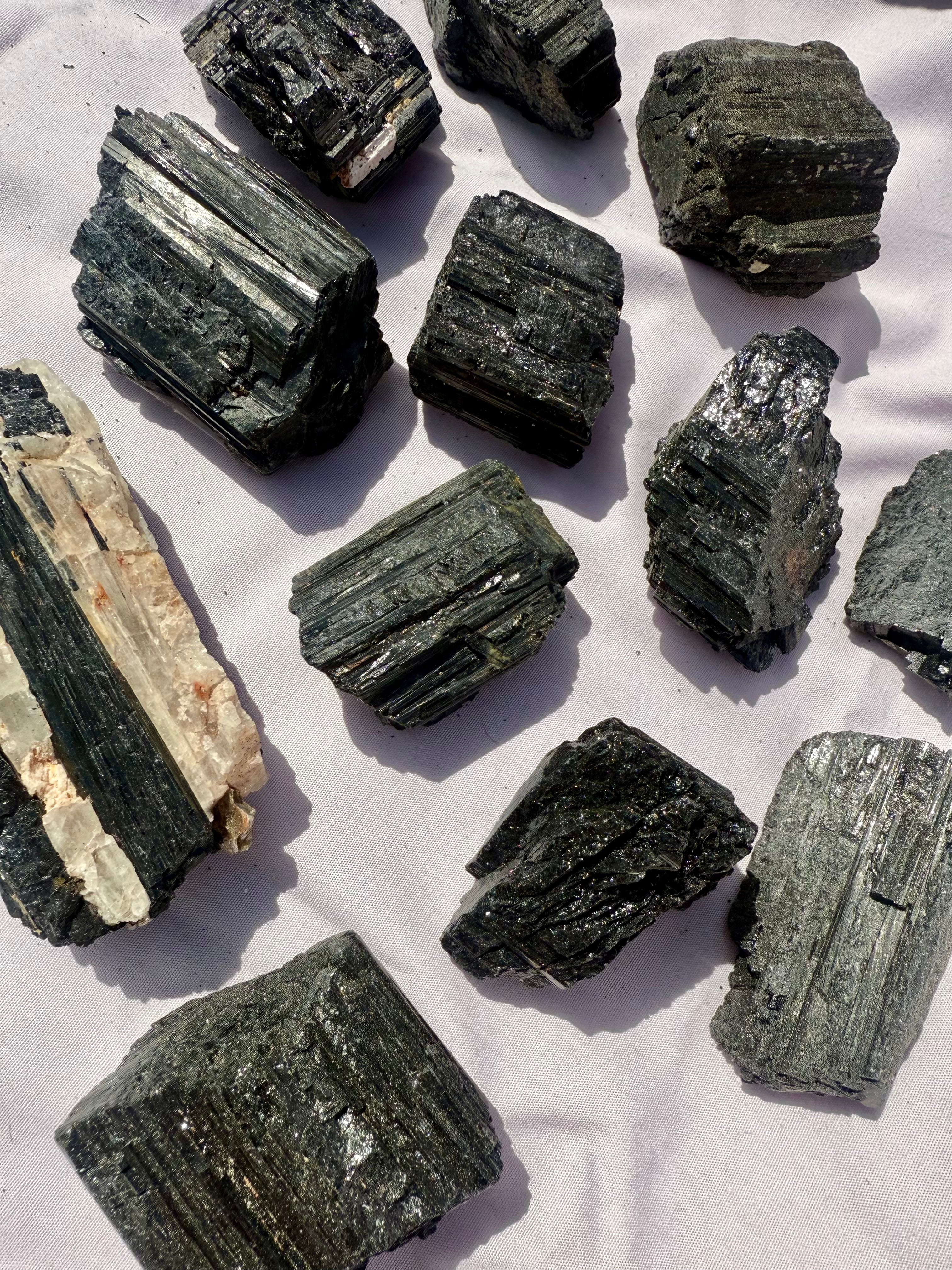 Medium Black Tourmaline Raw Chunk